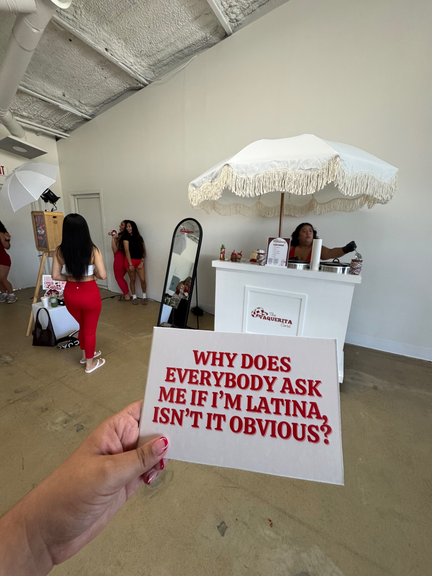 Vaquerita Cart serving guests at an indoor brand event
